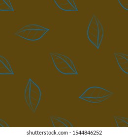Leaves Pattern. Endless Background. Seamless