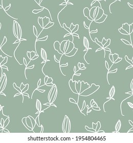Leaves Pattern. Endless Background. Seamless