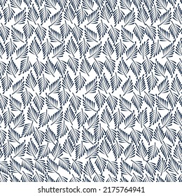 Leaves Pattern. Endless Background. Seamless