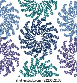 Leaves Pattern. Endless Background. Seamless Decorative wallpaper, good for printing.
