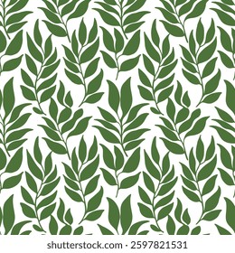 Leaves Pattern. Endless Background. Seamless
