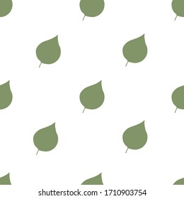 Leaves pattern. Endless background. Vector on a white background.