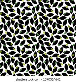 Patrón de hojas. Patrón floral sin fisuras para envolver, tela, papel y Fondo de pantalla. Fondo interminable