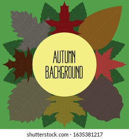 Leaves pattern. Foliage wallpaper. Autumn background illustration - Vector