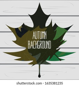 Leaves pattern. Foliage wallpaper. Autumn background illustration - Vector