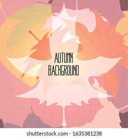 Leaves pattern. Foliage wallpaper. Autumn background illustration - Vector