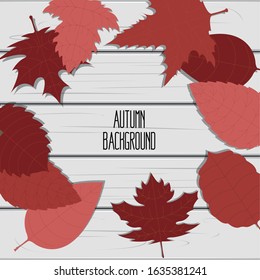Leaves pattern. Foliage wallpaper. Autumn background illustration - Vector