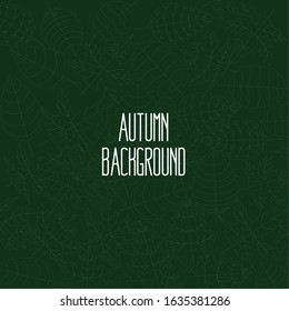 Leaves pattern. Foliage wallpaper. Autumn background illustration - Vector
