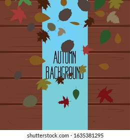 Leaves pattern. Foliage wallpaper. Autumn background illustration - Vector