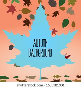 Leaves pattern. Foliage wallpaper. Autumn background illustration - Vector