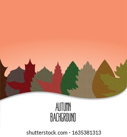 Leaves pattern. Foliage wallpaper. Autumn background illustration - Vector
