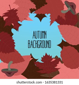 Leaves pattern. Foliage wallpaper. Autumn background illustration - Vector
