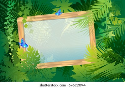Leaves pattern frame