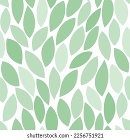 Leaves Pattern. Green leaves seamless vector background, nature flat geometric leaf print