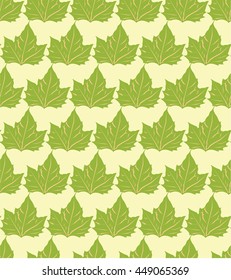 Leaves pattern green and Yellow on white background