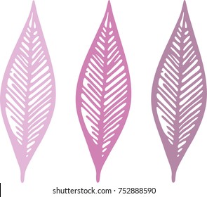 leaves pattern of hand drawn sketch style leaves. vector illustration