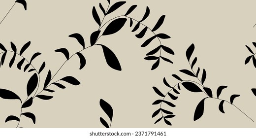 Leaves pattern illustration floral graphic seamless pattern.
