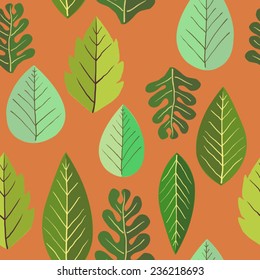 leaves pattern, natural seamless pattern, green leaves background, floral ornament, seamless leaves green pattern