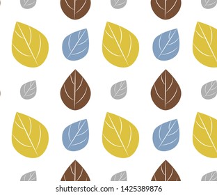 leaves pattern on white background