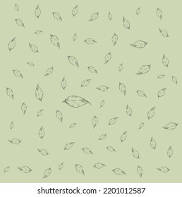 patrón de hojas, fondo sin foco en verde estilo naturaleza. Patrón de cosecha. Ornamento geométrico. Elementos de hojas. Ilustración vectorial. Se utiliza para papel pintado, papel de embalaje impreso y textiles.
