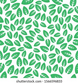 Leaves Pattern. Seamless Leaf vector background. Decorative illustration, good for printing. Vector bright print for fabric or wallpaper.