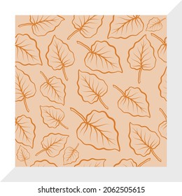 Leaves Pattern, Seamless Pattern Printable Vector Illustration