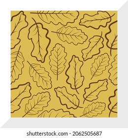 Leaves Pattern, Seamless Pattern Printable Vector Illustration