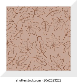 Leaves Pattern, Seamless Pattern Printable Vector Illustration
