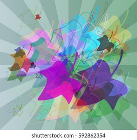 leaves pattern template