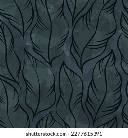 Patrón de hojas. Palm Trópica deja fondo vectorial sin soldadura, impresión de jungla gráfica	