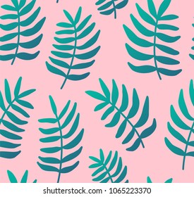 Leaves Pattern. Vector Background.