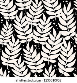 Leaves pattern. Vector background.