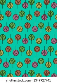 leaves pattern vector background