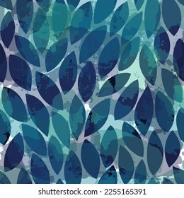 Leaves Pattern. Watercolor leaves seamless vector background, jungle print textured