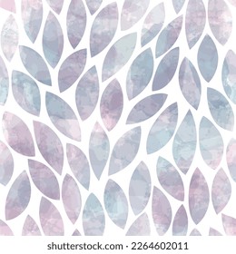 Leaves Pattern. Watercolor leaves seamless vector background, jungle print textured