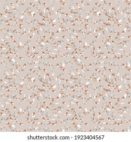 Leaves and petals seamless vector pattern. Surface print design for fabrics, stationery, scrapbook paper, gift wrap, textiles, backgrounds, and packaging.