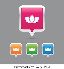 Leaves Pin Marker Icons