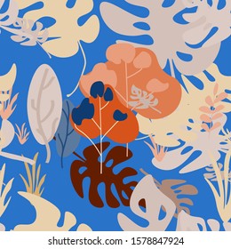 The leaves of the plant are collected in a pattern.For prints, book illustrations, packaging material, textiles.Vector illustration.
