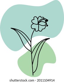 Leaves, plant, flower original design. Sketch for a tattoo. Vector illustration for postcards, gifts, print, tattoo, wrapping paper, stickers, wallpapers, patterns.