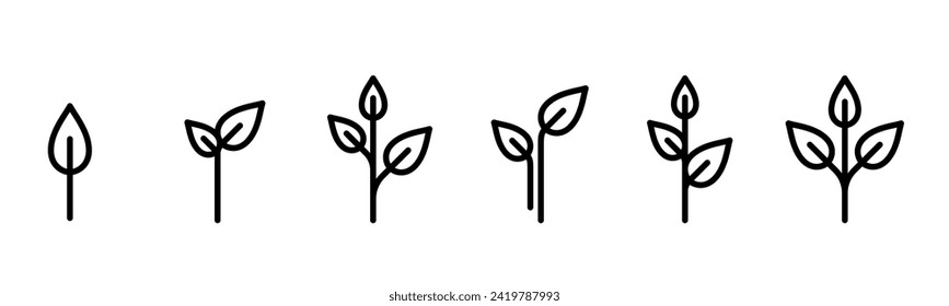 Symbol für das Wachstum von Pflanzen, Illustration