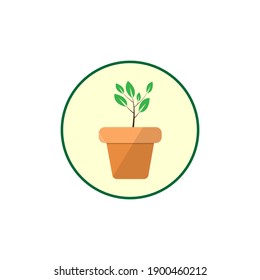 las hojas de la olla son de estilo plano, aisladas y de moda. Fondo de la hoja para el logotipo de diseño del sitio web, aplicación, interfaz de usuario. Ilustración del icono del vector, EPS10.