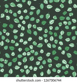 Leaves print. Seamless floral pattern. Plant design for fabric, cloth design, covers, manufacturing, wallpapers, print, gift wrap and scrapbooking.