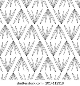 Leaves. Repeating vector pattern. Seamless floral ornament. Abstract background. Isolated colorless background. Idea for web design, packaging, wallpaper, cover, textile.