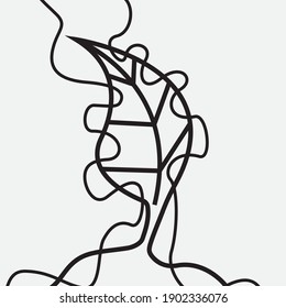 leaves and roots graphic vector design