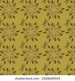 Leaves rotational seamless patterned textile ,Syrian pattern, wallpaper, cover, wrapping, carpet and for many other uses in printing field 