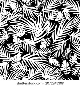 Leaves seamless background pattern. Vector. Fabric swatch, wallpaper ,surface design.
