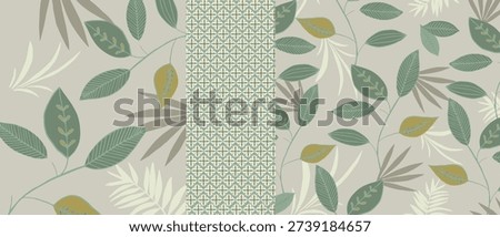 Leaves seamless fabric pattern design background
