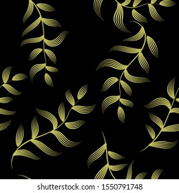 Leaves seamless. Leaf vector texture pattern background. Green leaves seamless in beautiful style on colorful background. Beautiful vector pattern