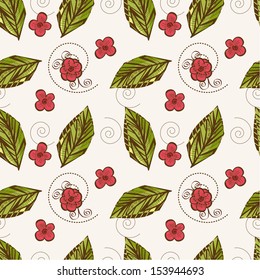 leaves seamless pattern 