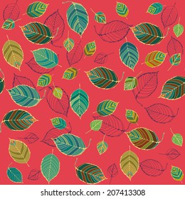 Leaves seamless pattern .